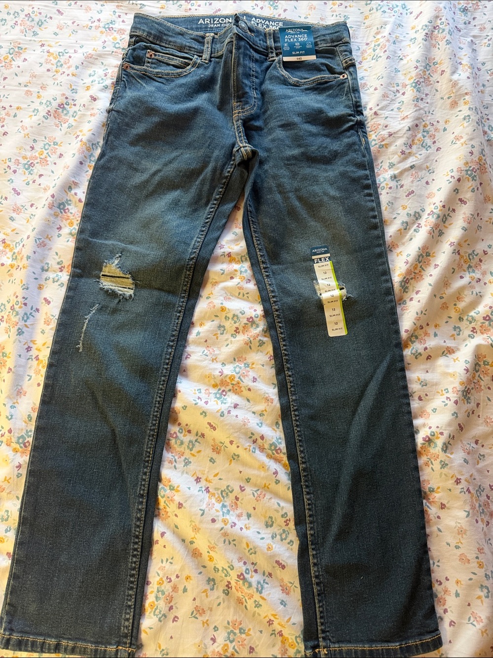 Arizona Jean Company Distressed Kids Jeans Slim Fit 12